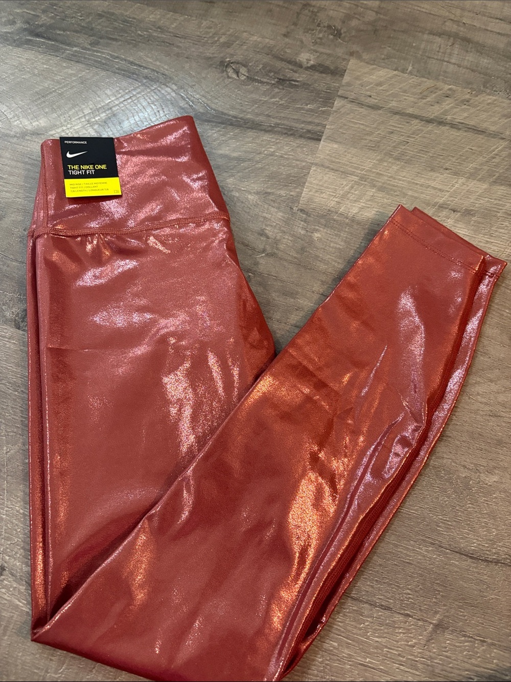 Nike Women’s Shiny Metallic Red Jeggings